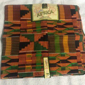 African Kente fabric style #2 100% cotton wax print (2 yards)